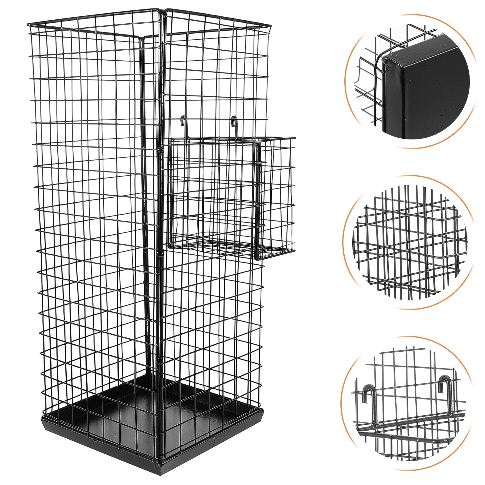 GOOHOCHY 2pcs Umbrella Rack Stand Iron Art Doorway Storage Bucket Walking Sticks Holder For Home Umbrella Rack Large And Small Organizer