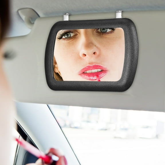 GOOHOCHY Makeup Check Visor Mirror Black Glass 2Pcs