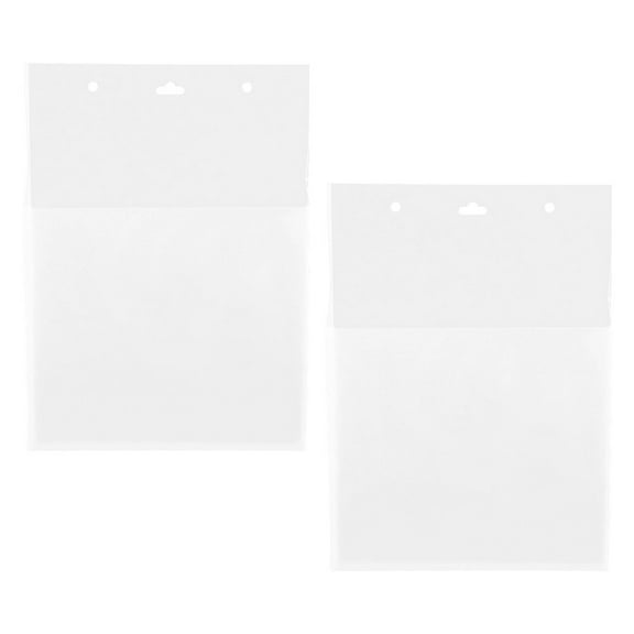 GOOHOCHY 2-Pack Transparent Wall File Holders for Documents, Magazines, and Papers - Hanging Pocket Organizer for Office and Home