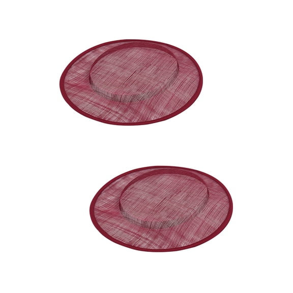 GOOHOCHY 2pcs Wommen Sinamay Base Cocktail Hat Fascinator Base Hat Base Millinery DIY Craft Accessory Yarn Hat Bottom ( )