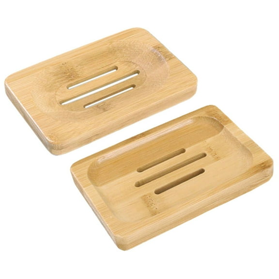 GOOHOCHY 2-Pack Wooden Soap Box Holder Container for Home, Kitchen & Bathroom - Assorted Colors, & Stylish