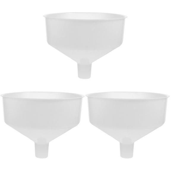 GOOHOCHY 3 Count Food Grade Large Funnel Wide Mouth Liquid Travel White