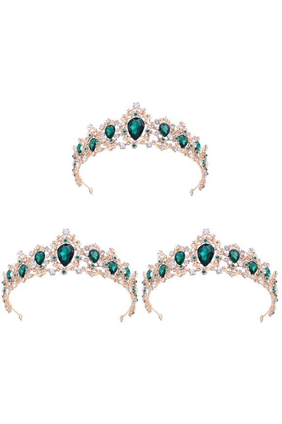 3 Count Tiara Princess Crown Wedding Headpieces Miss Bride