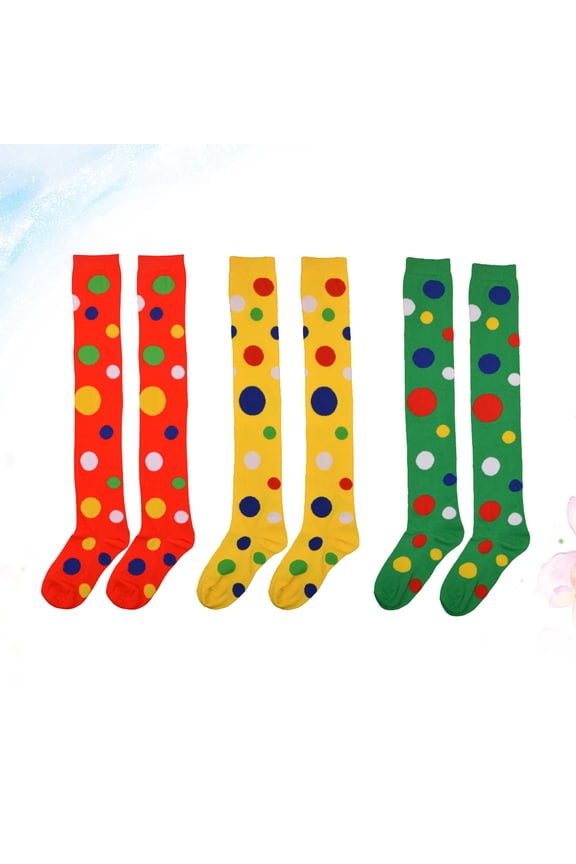 GOOHOCHY 3 Pair Thigh Stockings Party Dress up Socks Women's 53*6CM