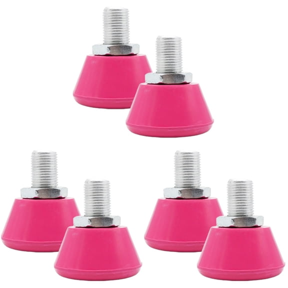 GOOHOCHY 3 Pairs Rubber Pad Roller Skate Stoppers Accessories 5.3x4.9cm Replacement for Roller Skates Rosy Color