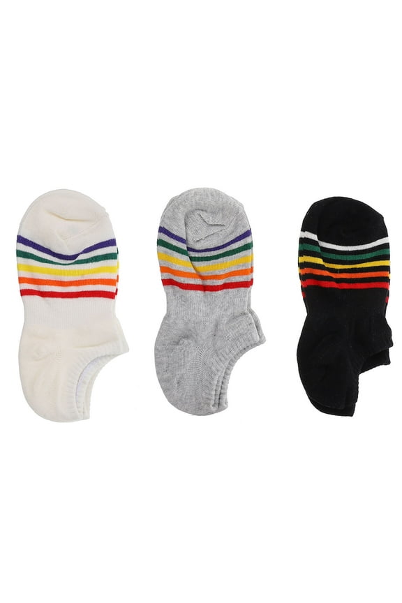 3 Pairs Socks Women Women's Multi-color Socks Sweat-absorbing Socks Man 17.5x8cm