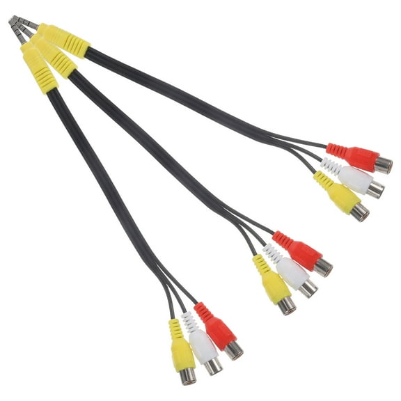 GOOHOCHY 3 Pcs Av Adapter Cable Component Type Extension Video Receiver