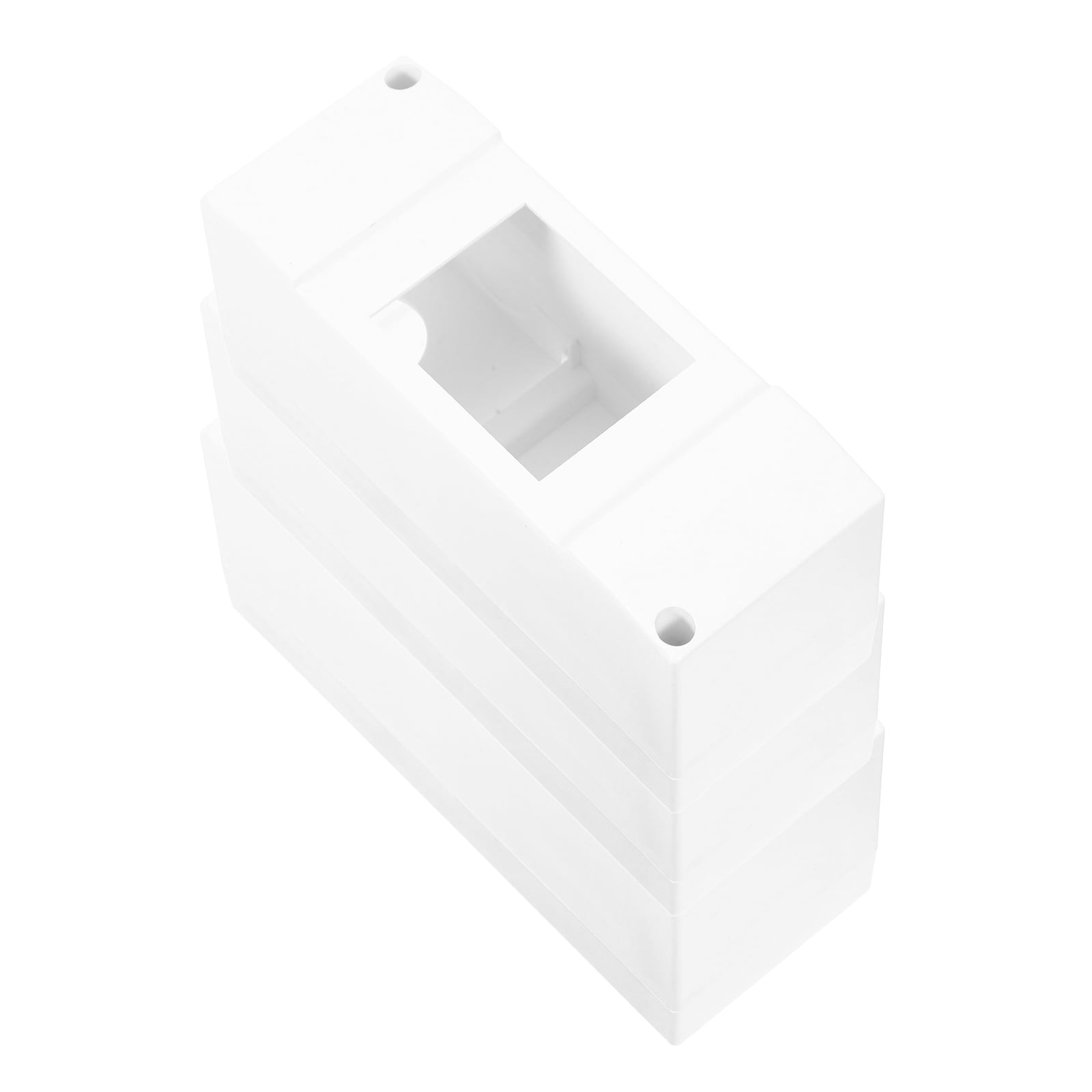 GOOHOCHY 3 Pcs Breaker Box Distribution Protection Box Plastic Electrical Box Power Supply Electronic Junction Boxes 2 Pole Din Rail Enclosure For Dz47-63 C45 Circuit Breaker
