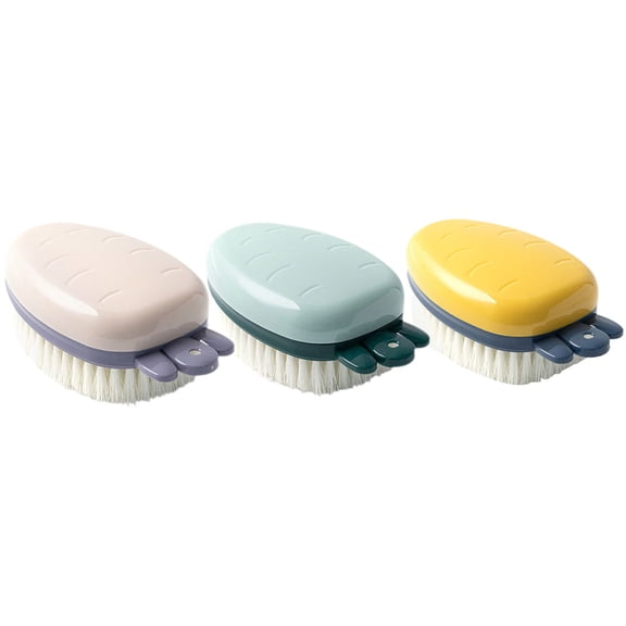 ADDHAT 3Pcs Multi Purpose Laundry Brush with Soft Bristles for Shoes and Garments