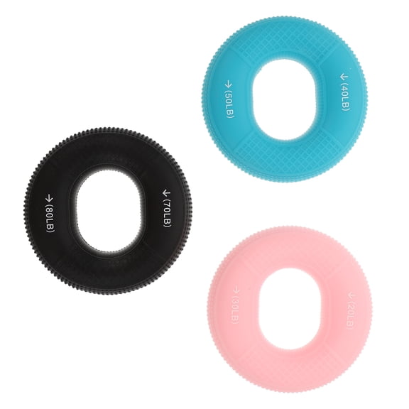 GOOHOCHY  3 Pcs Finger Exerciser Silicone Strength Trainer Training Hand Grippers Fitness
