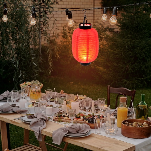 Mobutofu Red Paper Lantern for Sushi Restaurant 3Pcs 8.7X5.9X5.9in