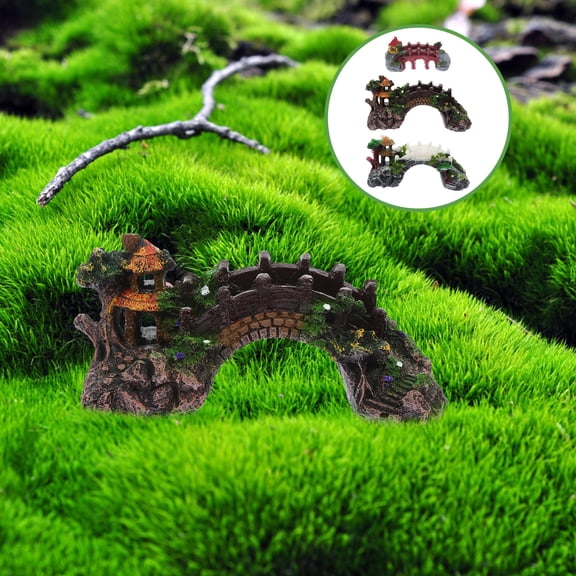 GOOHOCHY  3 Pcs Garden Ornaments Outdoor Large Bridge Decoration Home