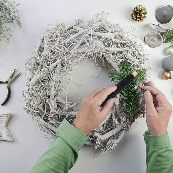 GOOHOCHY  3 Pcs Greenery Garland Flower DIY Tie Wires Floral Arrangements Ties Heavy Duty Cable Black