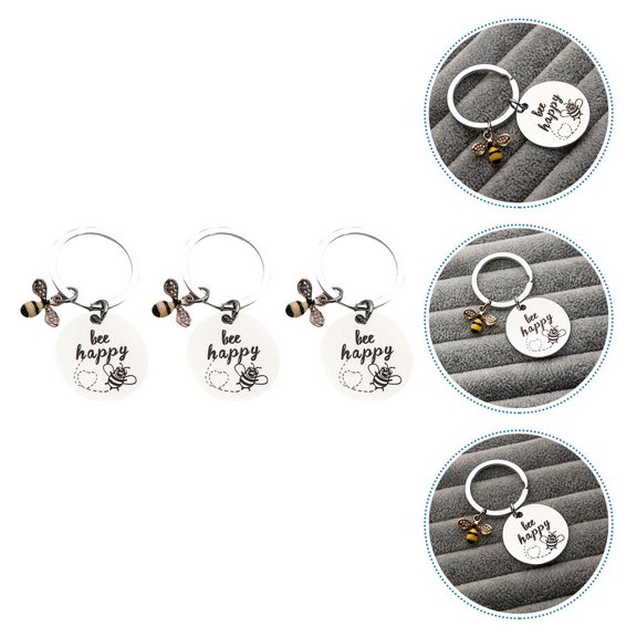 GOOHOCHY 3-Piece Pendant Keychain Set with Decorative Hanging for Keys and Accessories
