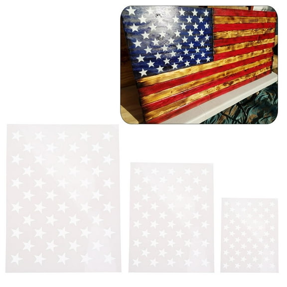 GOOHOCHY 3 Pcs Letter Stencils Five-pointed Star Spray Template DIY Project Drawing