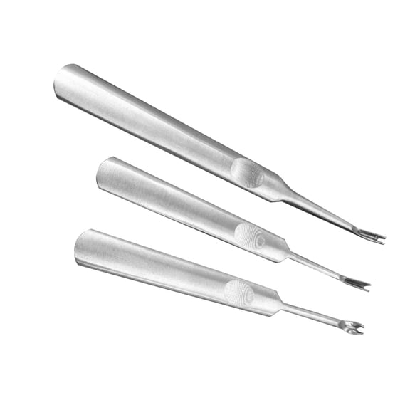 GOOHOCHY 3-Piece Stainless Steel Scraper Set with U-Shaped Trench Excavator Carving Tools for Detailed Precision Work