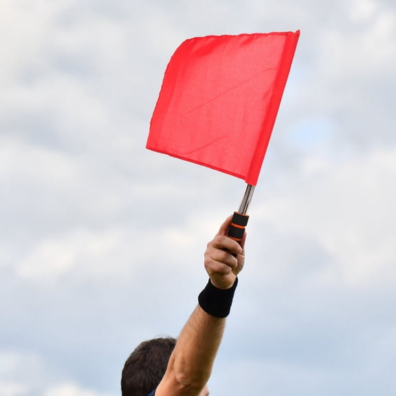 FUTUREORYY 3Pack Judge Flags Red White Fabric Signal Flags for Referees Sports Accessory