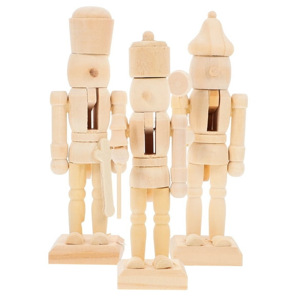 GOOHOCHY 3-Piece Christmas Nutcracker Holiday Statues Puppets Set for Festive Decoration