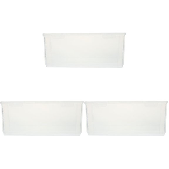 GOOHOCHY 3 Pieces Bread Bin Crisper Bread Organization 30X13X10.5CM Transparent