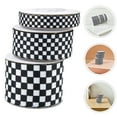 thumbnail image 1 of GOOHOCHY 3 Rolls Checkered Fabric Plaid Ribbon, 1 of 8