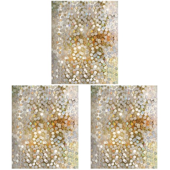 GOOHOCHY 3 Rolls Electrostatic Glass Film Dot Pattern Decorative