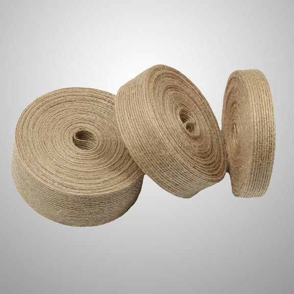 FUEENIRVA Craft Ribbon Burlap Strap Beige Jute 3 Rolls DIY Crafts Home Party Wedding
