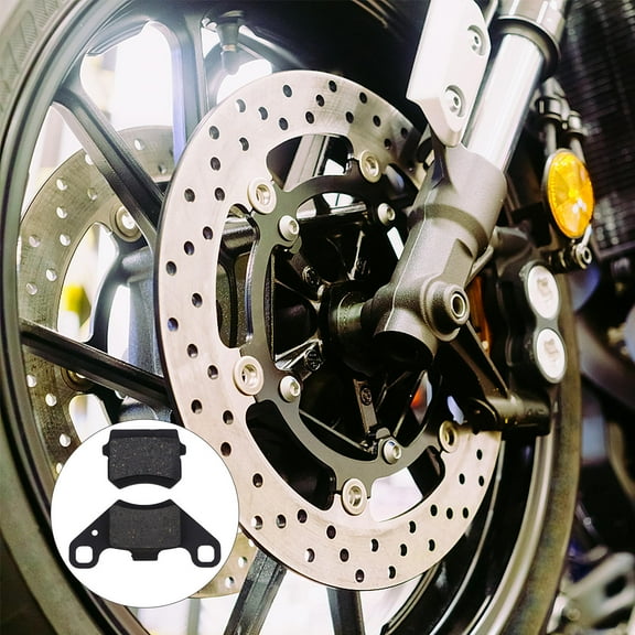 GOOHOCHY 3 Sets Black Wear-resistant ATV Front Brake Pads for Kart Use Durability Smooth Edges 4.5x3.2 inches