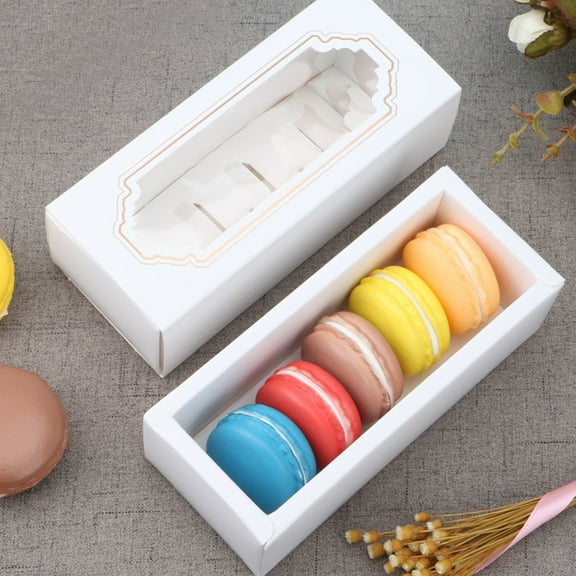 FUEENIRVA Dessert Boxes Macaron Box Paper 30Pcs