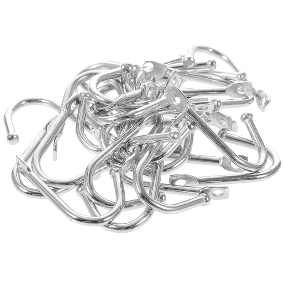 BRIGHTFUFU Small Wall Mounted Hooks, Key and Bag Holder, Silver, 30Pcs