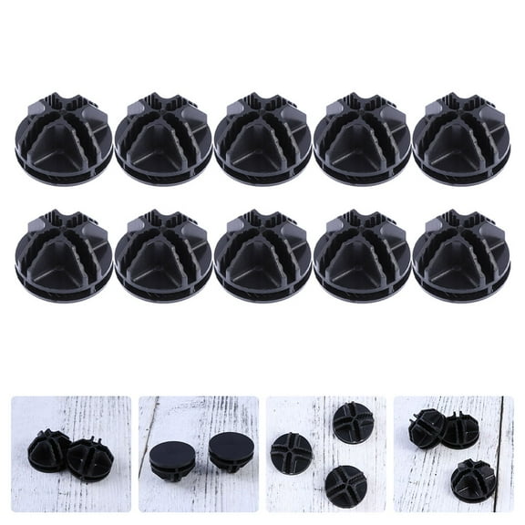 GOOHOCHY 30 Pcs Grid Cubes Buckle Panels Together Wire Cube Connectors 3.7CM Black