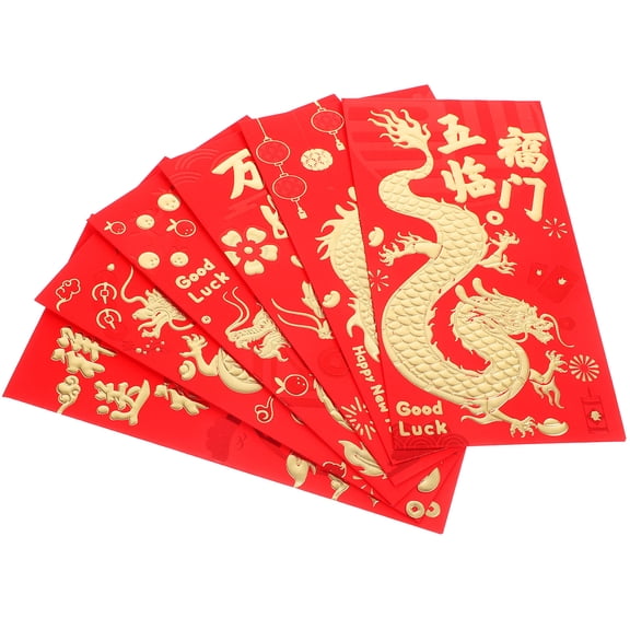 GOOHOCHY 30 Pcs Red Money Envelopes Stamping Bag