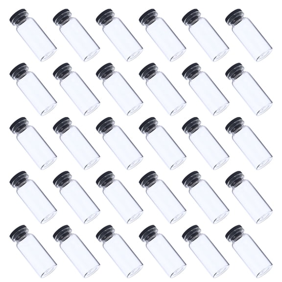 GOOHOCHY  30 Pcs Small Vials with Lids Glass Bottle Sample Storage