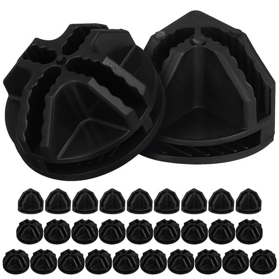 GOOHOCHY  30 Pcs Snap Combination Cabinet Wire Shelf Connectors Organization Hanging Black