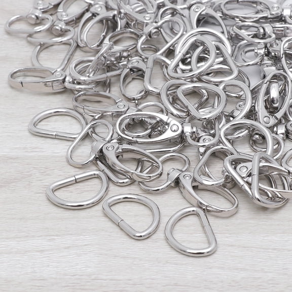 GOOHOCHY 30 Pcs Swivel Trigger Hooks with Lobster Clasp and D for Keychains, Bags, and Outdoor Gear