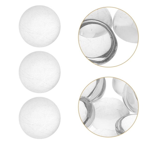 GOOHOCHY 30PCS Flat Glass Marbles Glass Beads Transparent Decorative Glass Pebbles Clear Flat for DIY Crafts Vase Fillers Fish Tank Aquarium 15mm