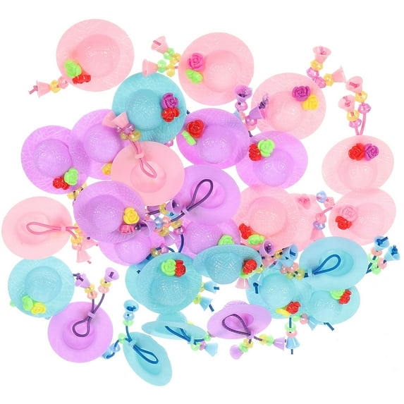 GOOHOCHY 30Pcs Hat Charms Mini Fake Hat Simulated Mini Hat Miniature ...