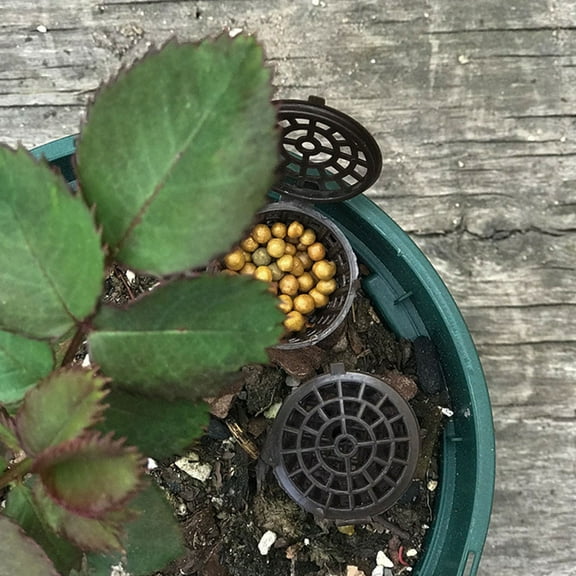 GOOHOCHY 30pcs Plastic Fertilization Mesh Basket With Lid Planting Food Net Pot Garden Nutrition Cups For Succulent Orchid Bonsai Plants