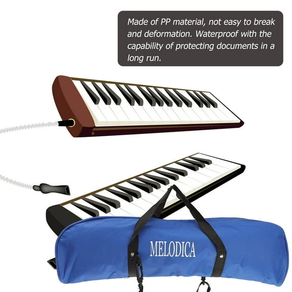 Mobutofu Accordion Bag 32-Key Melodica Bag Blue 1Pcs