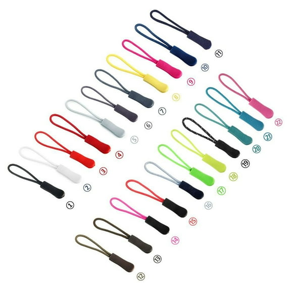 GOOHOCHY 35 Pcs Metal Pull-tab Rope Heavy Duty Zipper Pulls Cord Handle