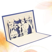 Mobutofu Card for Fathers Day Handmade Beige Paper 1Pcs