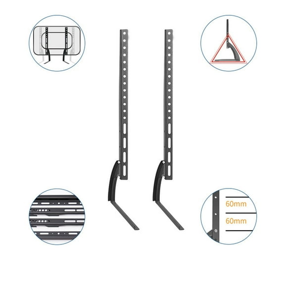 GOOHOCHY Monitor Stand Riser Supporting Shelf Black 1 Set 26-43inches