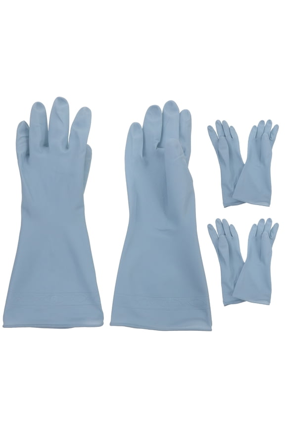 Pvc Blue Multi Purpose Washable Gloves For Home Use 3 Pairs