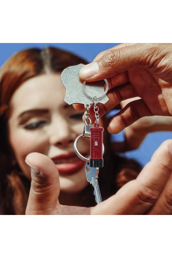 3Pcs British Style Keychains Zinc Alloy London Souvenirs Bus Shape Big Ornament