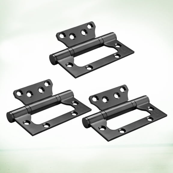 GOOHOCHY 3Pcs Flat Black Hinge for Hotel and Club Decorations