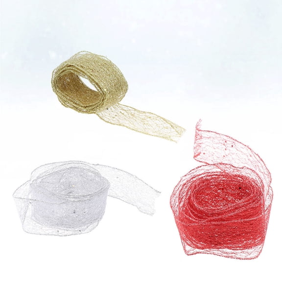 FUEENIRVA Ribbon Red Ribbon Material 3Pcs 79 x 2 x 0.04In