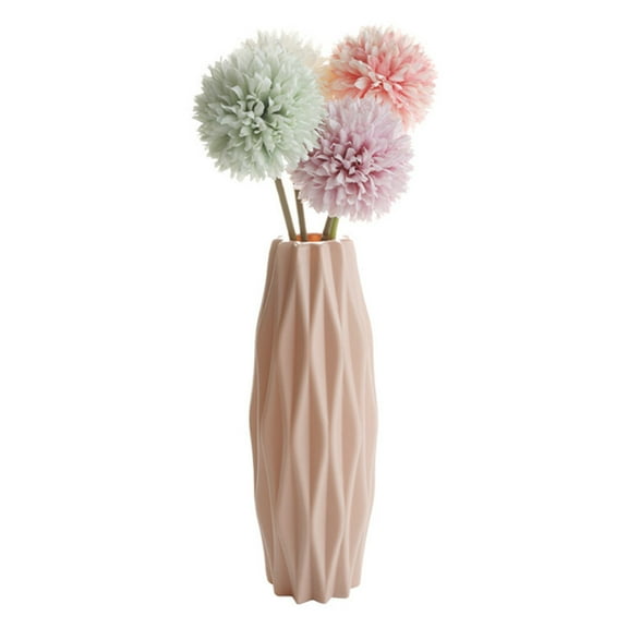 GOOHOCHY 3Pcs Home Decor Vase Cylindrical Green PP Plastic Anti-fall Aromatherapy Spa Meditation