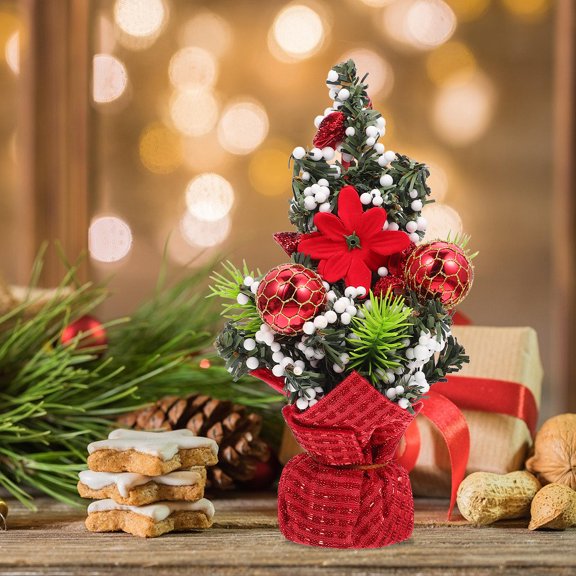 GOOHOCHY 3Pcs Home Decorative Accessories Tree-shaped Mini Trees for Crafts 7x7x20cm Cloth Plastic Foam