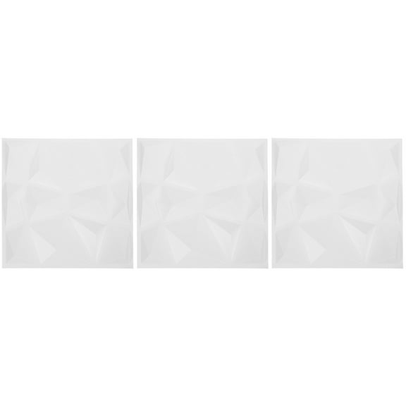 GOOHOCHY PVC Wall Panel Panels PVC White 3Pcs