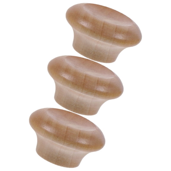 GOOHOCHY 3-Pack Universal Replacement Pot Lid Knobs, Round Coffee-Colored Handles for Cookware Accessories