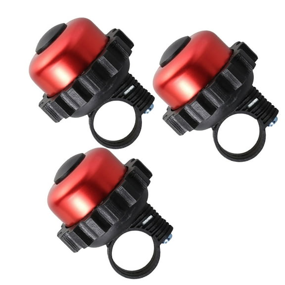 GOOHOCHY 3Pcs Vintage Bell Rotating Cycle Bell Practical Horn Bike Accessories (Red)